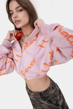 Adika WHATEVER Cropped Zip Hoodie