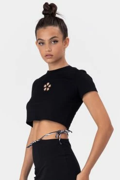 Adika FLOWER Cut-Out Cropped Tee