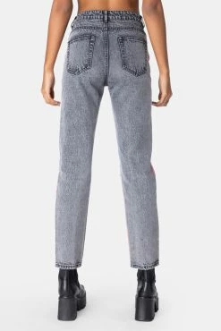 Adika OUTLET Motley Neon Stripe Cropped Jeans