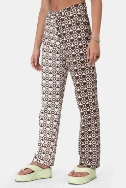 Adika Daze Color-Block Printed Pants Clothing