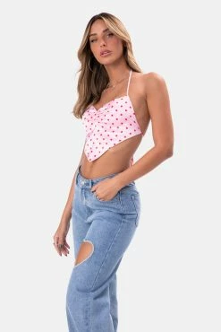 Adika Clothing Heartbreak Backless Halter Crop Top