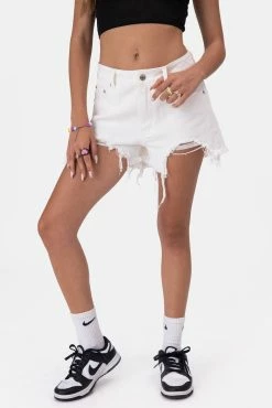 Adika Theron Ripped Denim Shorts OUTLET