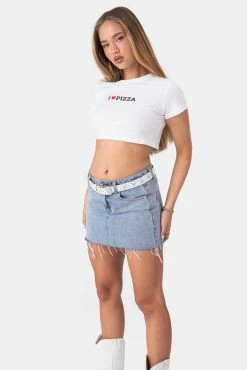 Adika Clothing LOVE PIZZA Cropped Tee