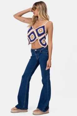 Adika Lovestock Asymmetric Crochet Top Clothing