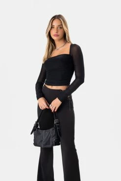 Adika Clothing Miles Ruched Mesh Top