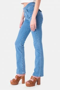 Adika Lamar Button-Waistband Jeans | FLARE Clothing