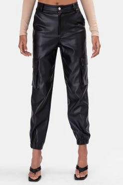 Adika Zeppelin Faux Leather Cargo Pants