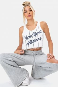 Adika NY Shiny Fringe Crop Top