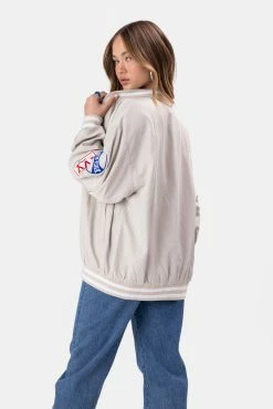 Adika BROOKLYN Satin-Finish Varsity Jacket