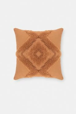 Adika Fudge Tufted Square Pillow Cover