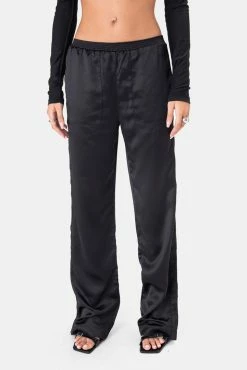 Adika Loreto Wide Satin-Finish Pants Clothing