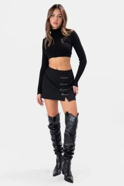 Adika Snapper Safety Pin Mini Skirt