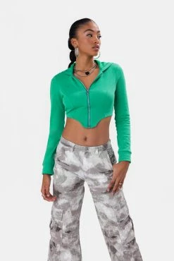 Adika Jenkins Corset-Style Zip Hoodie OUTLET