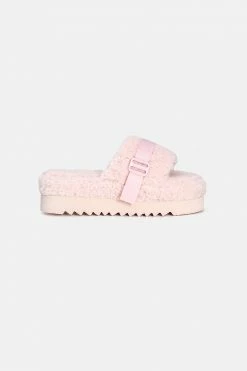 Adika Kitty Faux Shearling Sliders