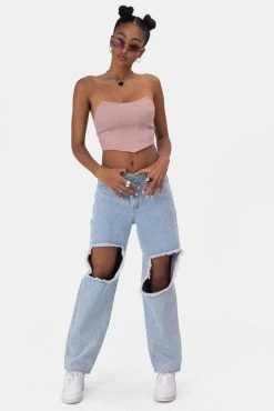 Adika Denim Corset Style Top Clothing