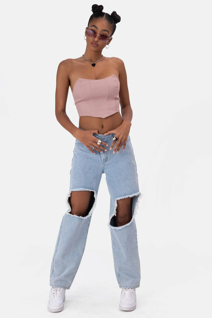 Coupon ⭐ Adika Denim Corset Style Top Clothing 💯 2 Adika Denim Corset Style Top Clothing