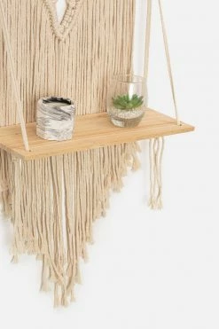 Adika Home Soul Macramé Wall Hanging With Shelf