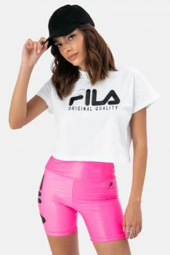Adika FILA // Logo Print Cropped Tee