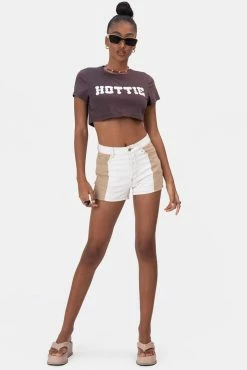 Adika Yogi Color-Block Denim Shorts