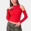 Adika Switch Cold-Shoulder Knitted Top Clothing