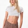 Adika Tectonic Striped Cropped Tee