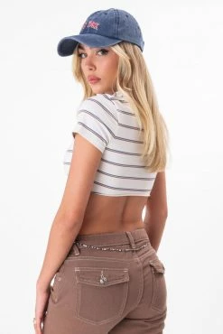 Adika Tectonic Striped Cropped Tee