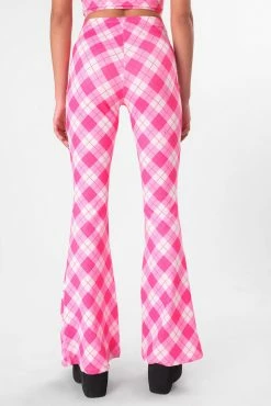 Adika Clothing Picnic-Mode Plaid Flared Pants