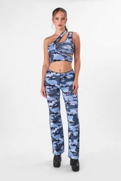 Adika Kamikaze One-Shoulder Layered Crop Top