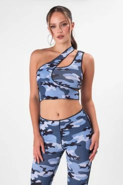 Adika Kamikaze One-Shoulder Layered Crop Top