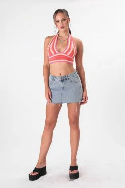 Adika Marley Crochet Halter Crop Top