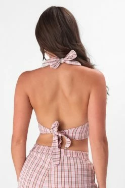 Adika Clothing Shaylor Plaid Halter Top