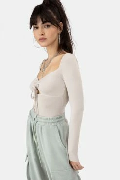 Adika Adams Ruched Ribbed Bodysuit