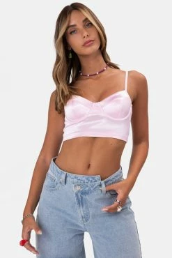 Adika Saint Satin Finish Crop Top