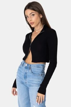 Adika Y2K Fever Inks Two-Way Zipper Cardigan