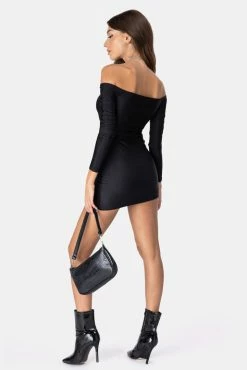 Adika Ramirez Ruched Off-Shoulder Mini Dress