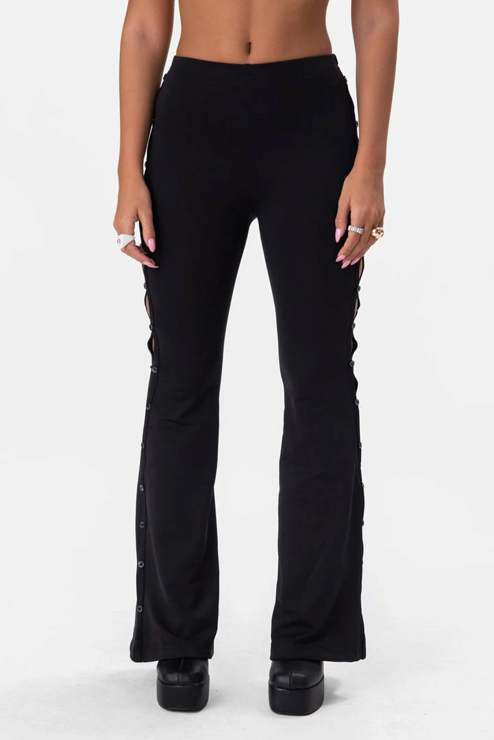 Budget 💯 Adika Clothing Ziggy Side-Button Flared Pants ⌛ 2 Adika Clothing Ziggy Side-Button Flared Pants