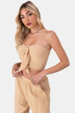 Adika Malibu Crinkle Halter Top OUTLET