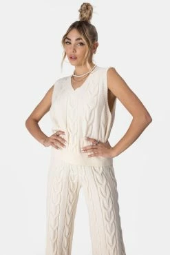 Adika Braids Cable Knit Vest OUTLET