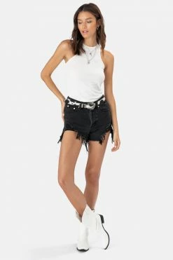 Adika Amelie Ripped Denim Shorts