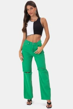 Adika Summers Color-Block Crop Top OUTLET