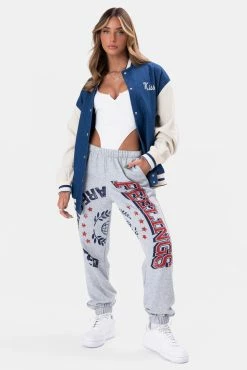 Adika Clothing KISS & TELL Denim Varsity Jacket