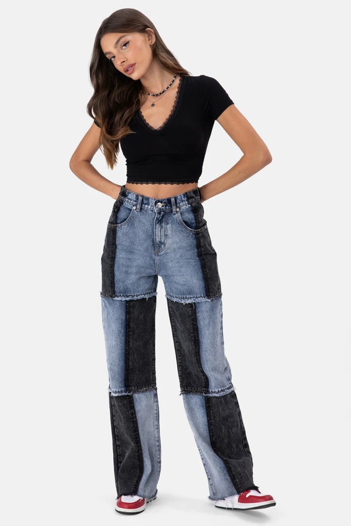 Best Sale ๐ Adika Hanson Lace-Trim Cropped Tee Clothing โจ 2 Adika Hanson Lace-Trim Cropped Tee Clothing