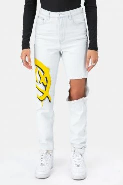 Adika OUTLET Word Ripped Jeans | MOM