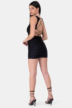 Adika GLOW UP Tie-Back Ruched Mini Dress OUTLET