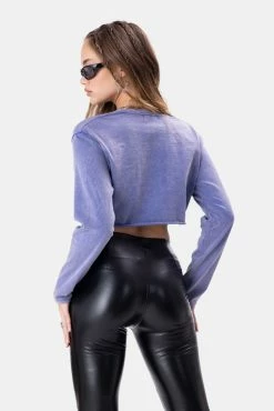 Adika Twist Detail Washed Crop Top OUTLET