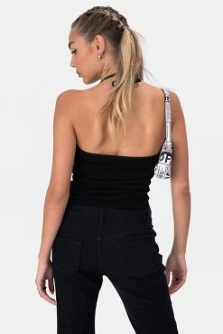 Adika OUTLET Sisko Metallic-Detail Halter Top