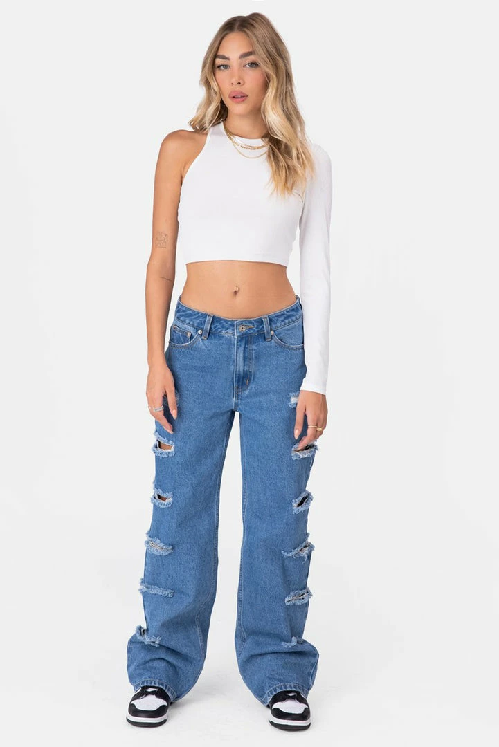 Cheapest 🥰 Adika Smirk Ripped 👖 Jeans | WIDE Clothing 🌟 1 Adika Smirk Ripped Jeans | WIDE Clothing