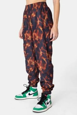 Adika Flames Nylon Sweatpants