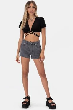Best Sale 👏 Adika Atlantic Denim Shorts 🥰 9 Adika Atlantic Denim Shorts