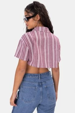 Adika OUTLET Elodie Cropped Button-Down Shirt